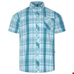 Kam S/S Summer Check Shirt - aqua check